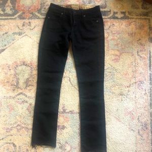 Rich & Skinny Black Straight Leg Jeans Sz 25